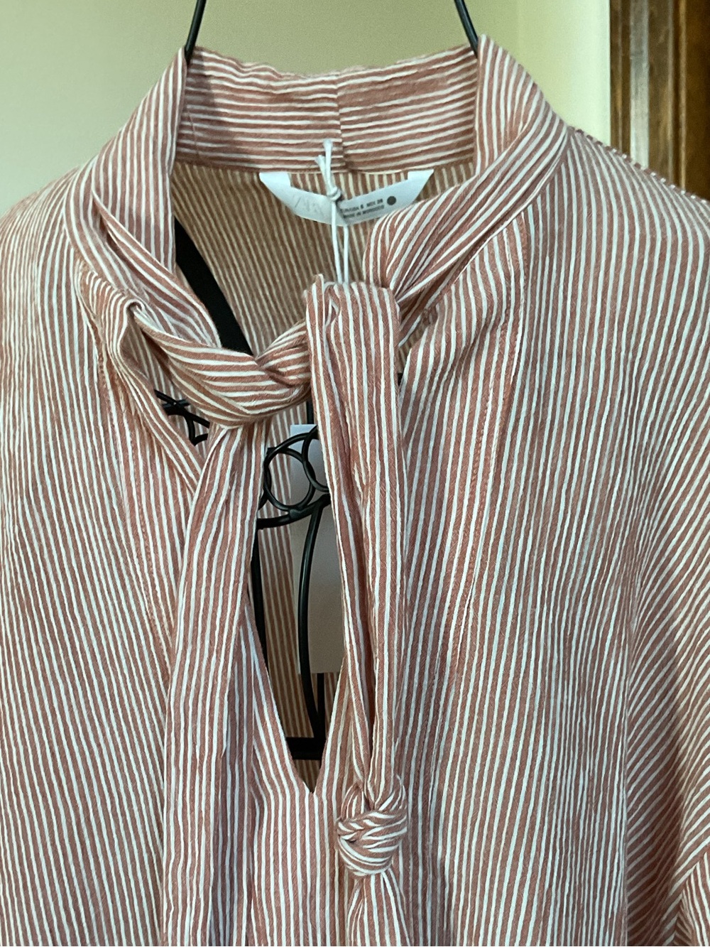 ZW COLLECTION STRIPED TIE SHIRT, small, New - Picture 4 of 7